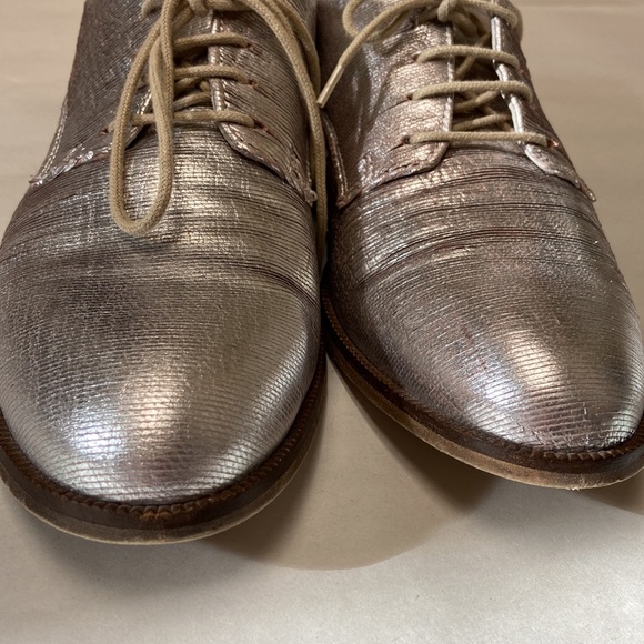 Tosca Blu silver lace up loafers size 38 - perfect for autumn!! Metallic! - Picture 8 of 10